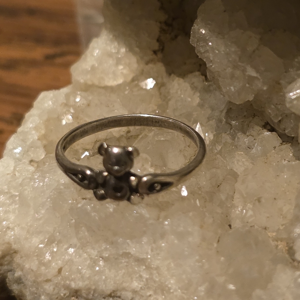 Silver Bear Ring Size 5 - image 2